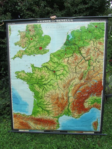 Schulwandkarte france benelux - france,