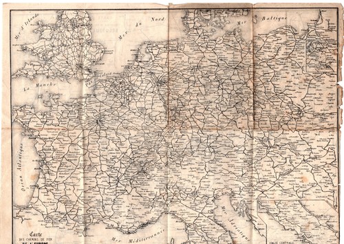 Antike eisenbahnkarte europa - antike, &